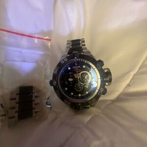 Invicta Black and Silver Chronograph Watch